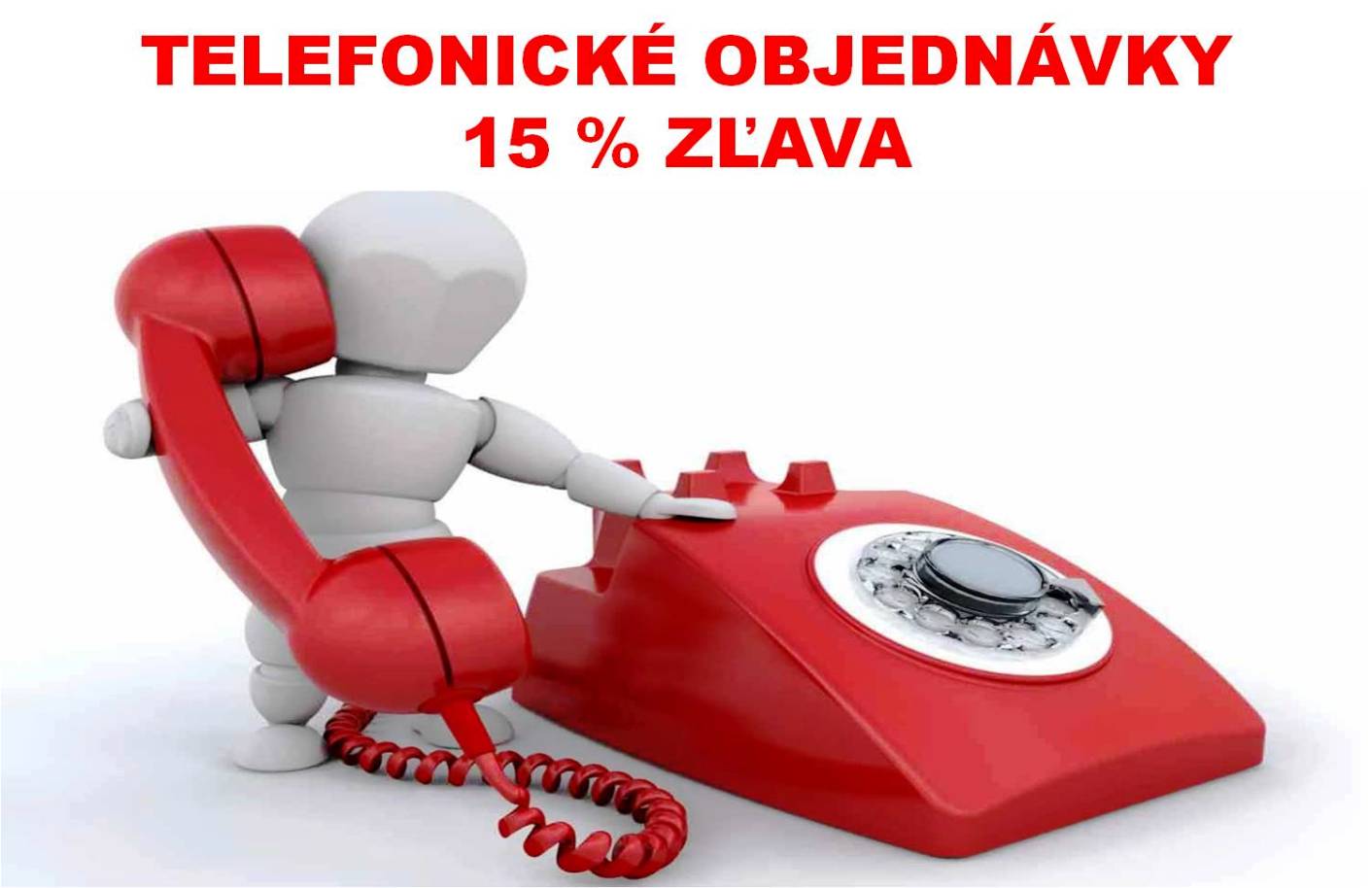 červený telefon 15 % zľava